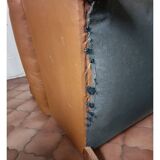 Pair of leather club armchairs