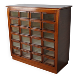 Vintage Dutch Hardwood Haberdashery Shop Cabinet, 1930s