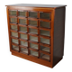 Vintage Dutch haberdashery furniture made of hardwood, 1930s.