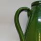 Pottery pitcher carafe terracotta green glazed ceramic