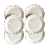 6 Digoin Sarreguemines dessert plates