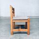 Brutalist Square Model Pine Dining Chairs, 1970s, Set of 6