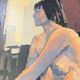 Oil painting of a naked woman