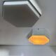 Pair of vintage Raak wall lights, opaline and white lacquered metal, Netherlands 1968