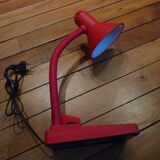 Lampe du bureau porte crayons rouge IMQ vintage italien 80s