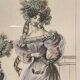 Gravure de mode, les Parisiennes , datée 1828
