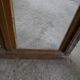 Old solid oak window from the early 20th century.
