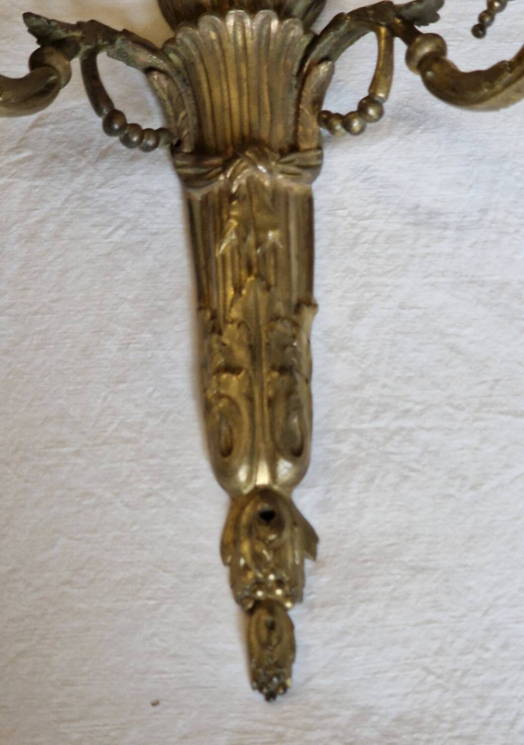 Golden bronze wall light