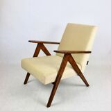 Vintage B-310 VAR armchair in light brown beige velvet - 2 pieces available