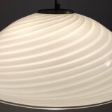 Suspension réglable en verre de Murano blanc et laiton brossé par VeArt