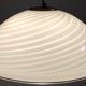 Adjustable White Murano Glass and Brushed Brass Pendant by VeArt