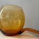 Vintage amber glass salad bowl