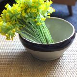 Two-tone vintage stoneware salad bowl from Digoin.