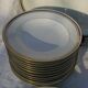 Table service 58 pieces in limoges porcelain uc - blue and gold border