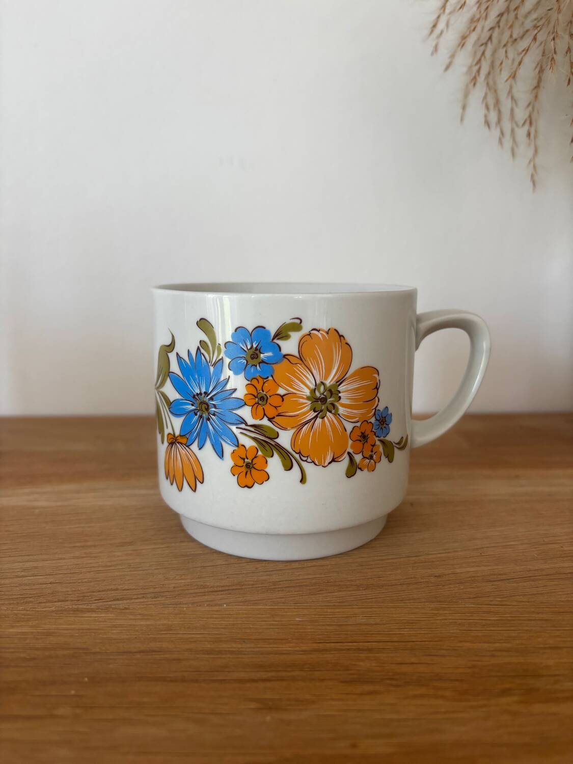 Vintage duo de tasses décor fleuri Monopoli