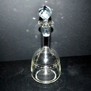 Carafe ancienne gravée frise de laurier 1900