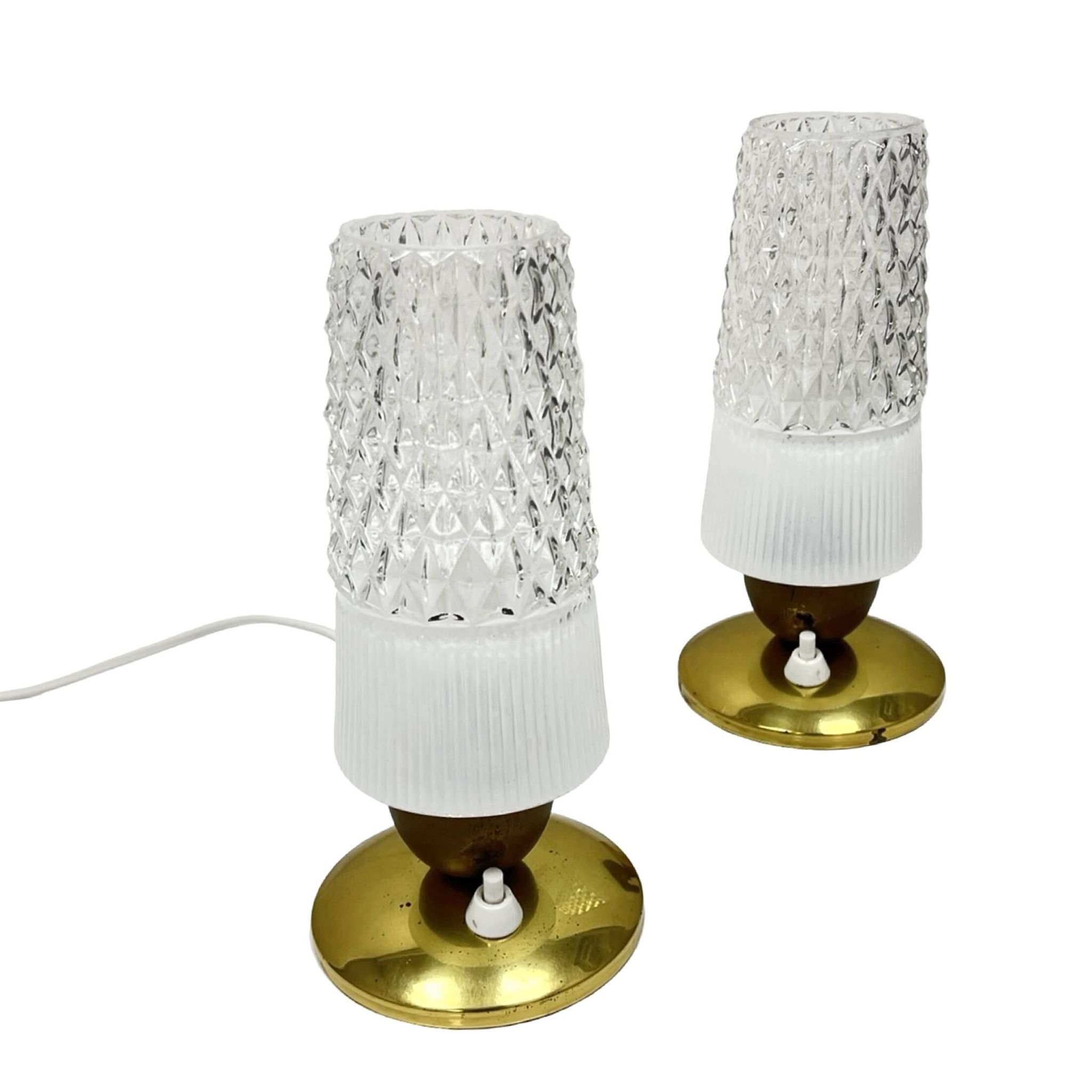 Pair of vintage Elektro-Rausendorf Bautzen bedside lamps, Germany, 1970s