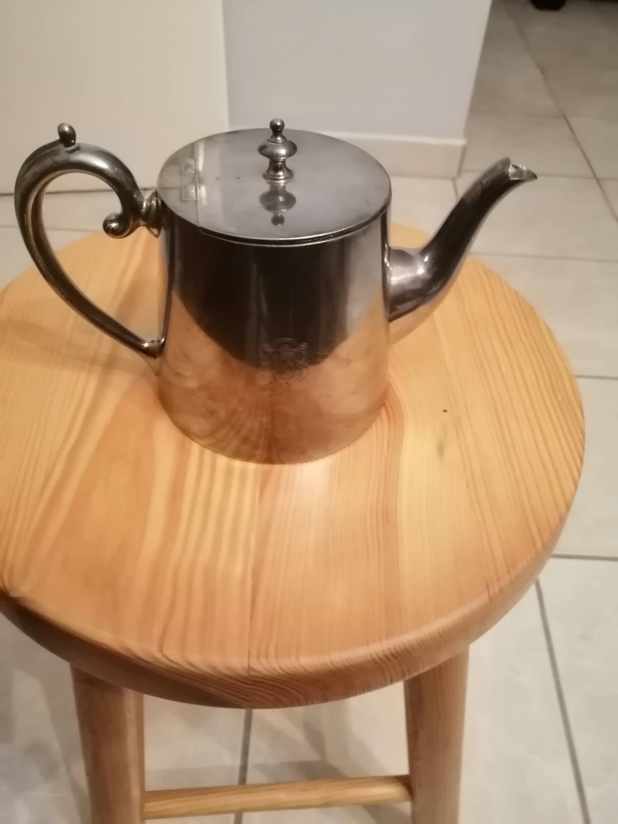 silver-plated teapot