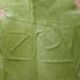 Lime green cow hide rug 278 cm x 233 cm