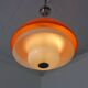 Space Age Orange & White Ceiling Lamp, Italy, 1970s