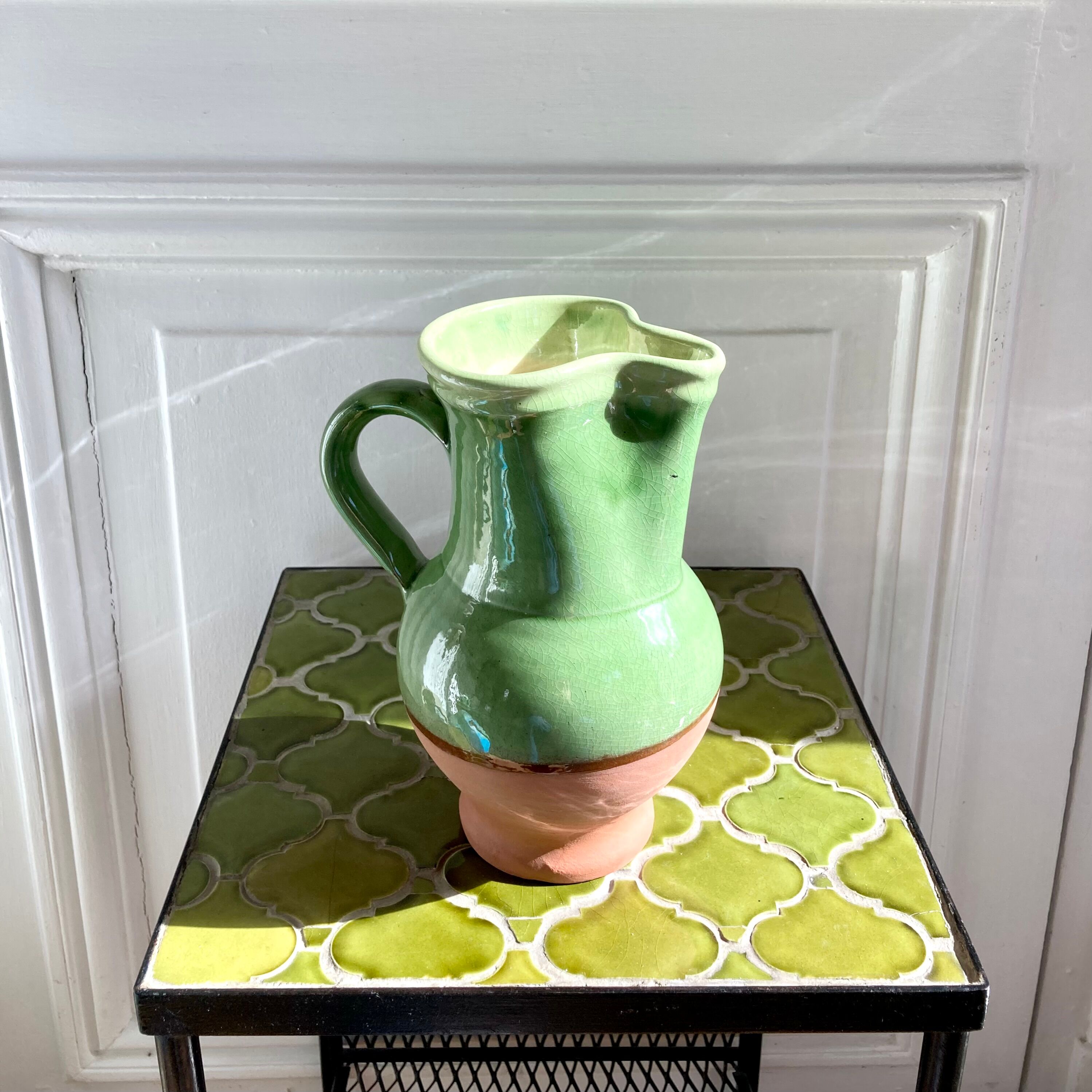 Pitcher jug in glazed terracotta