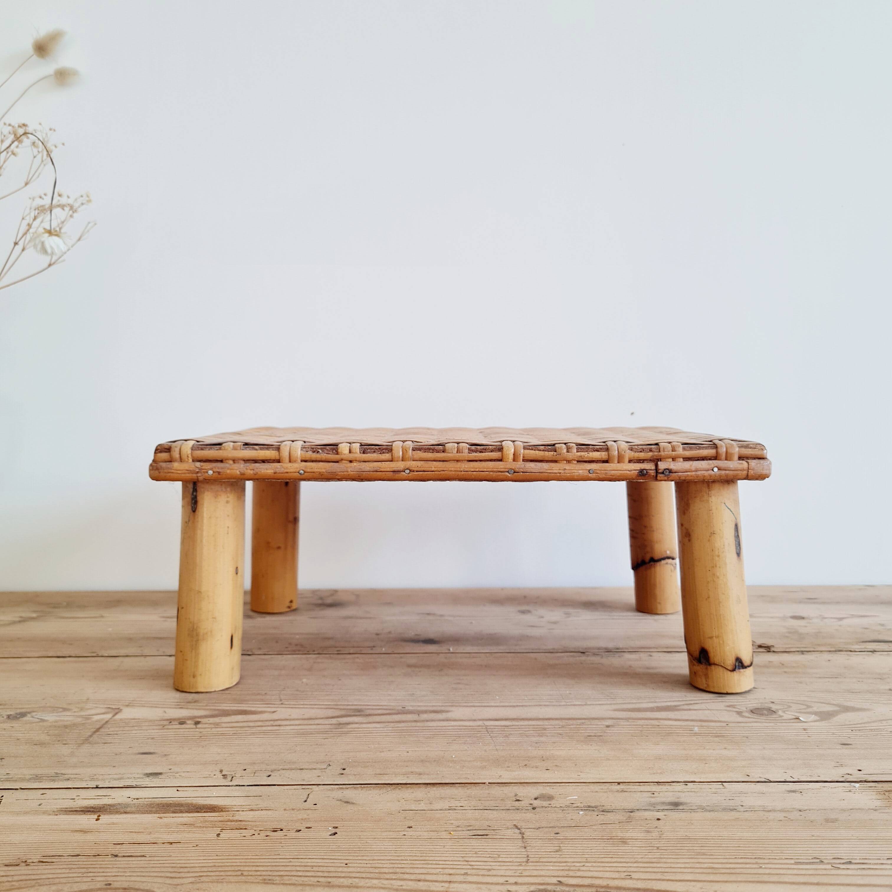 Stool - bamboo stool - bamboo plant stand