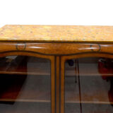 Transition style library marquetry and gilded bronze on marble