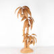 Lampadaire « palmier-cocotier » en rotin