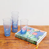 Biot blue water glasses, set of 6