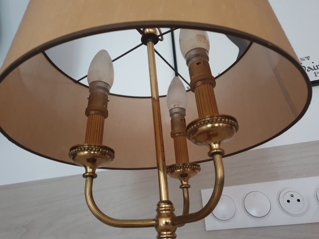 Old hot water bottle lamp