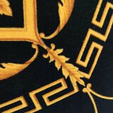 Paire de coussins noirs de haute qualité par Gianni Versace, Italie, années 1980-1990