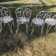 4 chaises de jardin en fer forgé