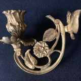 Pair of Louis XV sconces in 18th century gilded bronze
