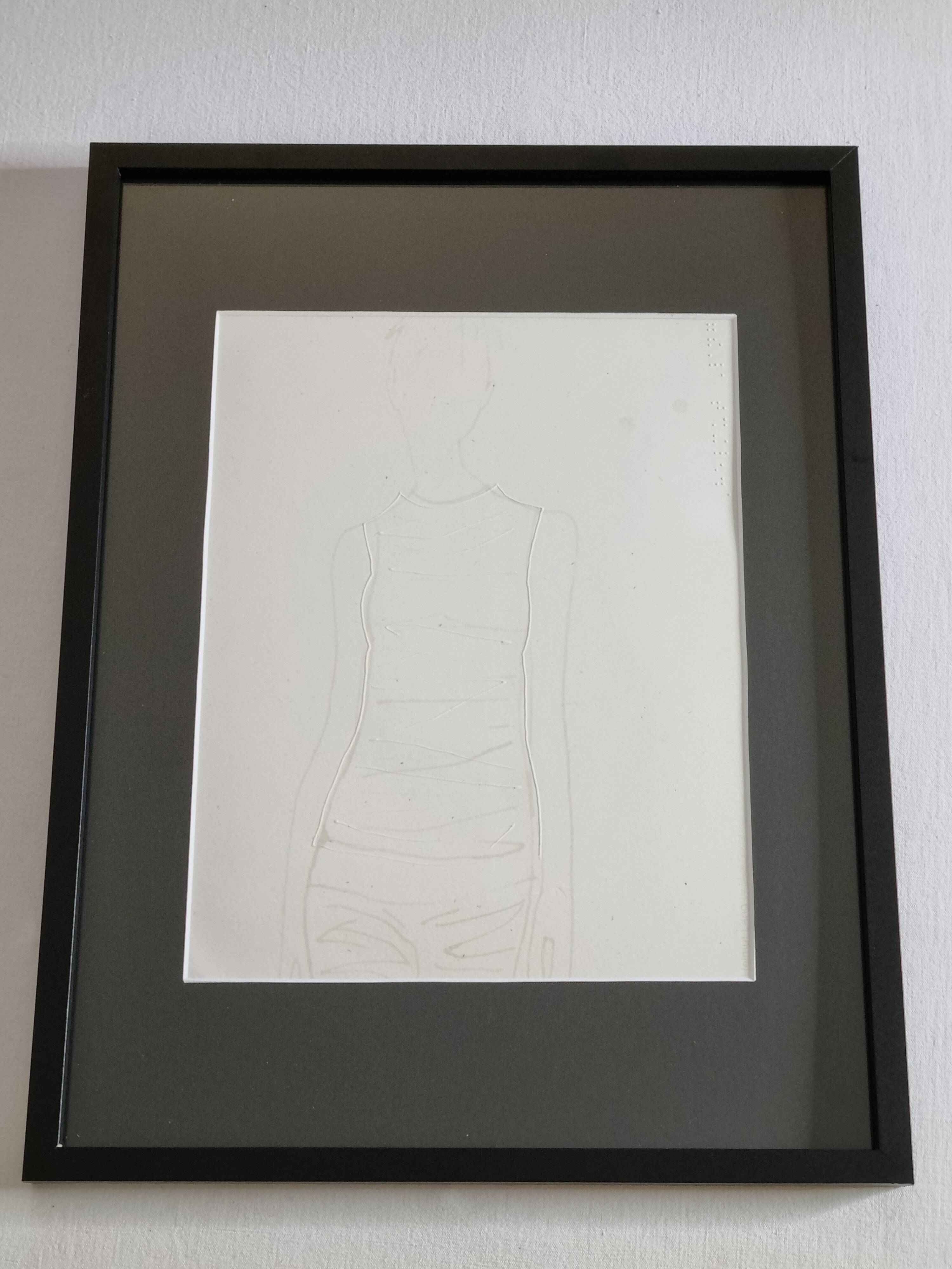 Mats Gustafson fashion publication excerpt, white, framed 30 x 40 cm