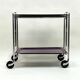 Rolling folding table bar laminate color violet - textable platex