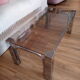 Vintage 70s lounge coffee table chrome-plated base and smoky glass tray