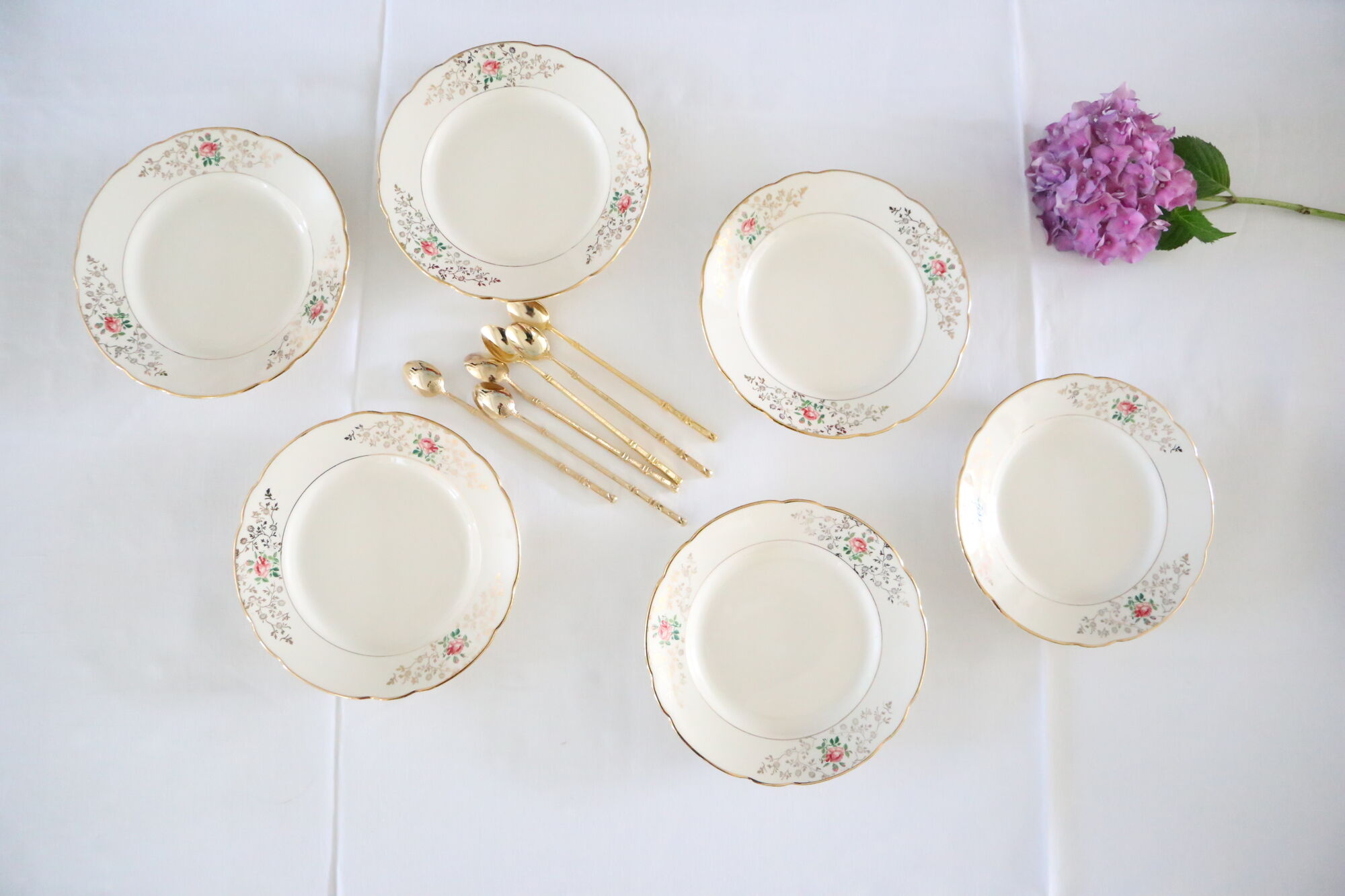 Set of 6 dessert plates Villeroy and Boch, vintage, Germany