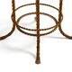 Italian Mid Century Regency side table in gold plated Metal by Li Puma
