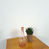 Pink glass carafe vintage