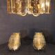 Lustre with brass sconces pair, Mid-Century Italy