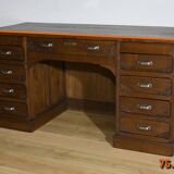 Art Deco Oak Pedestal Desk – 1940