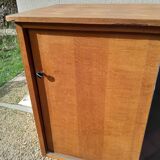Vintage melamine wood sideboard, year 50, compass feet
