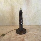 Lampe en bois tourné