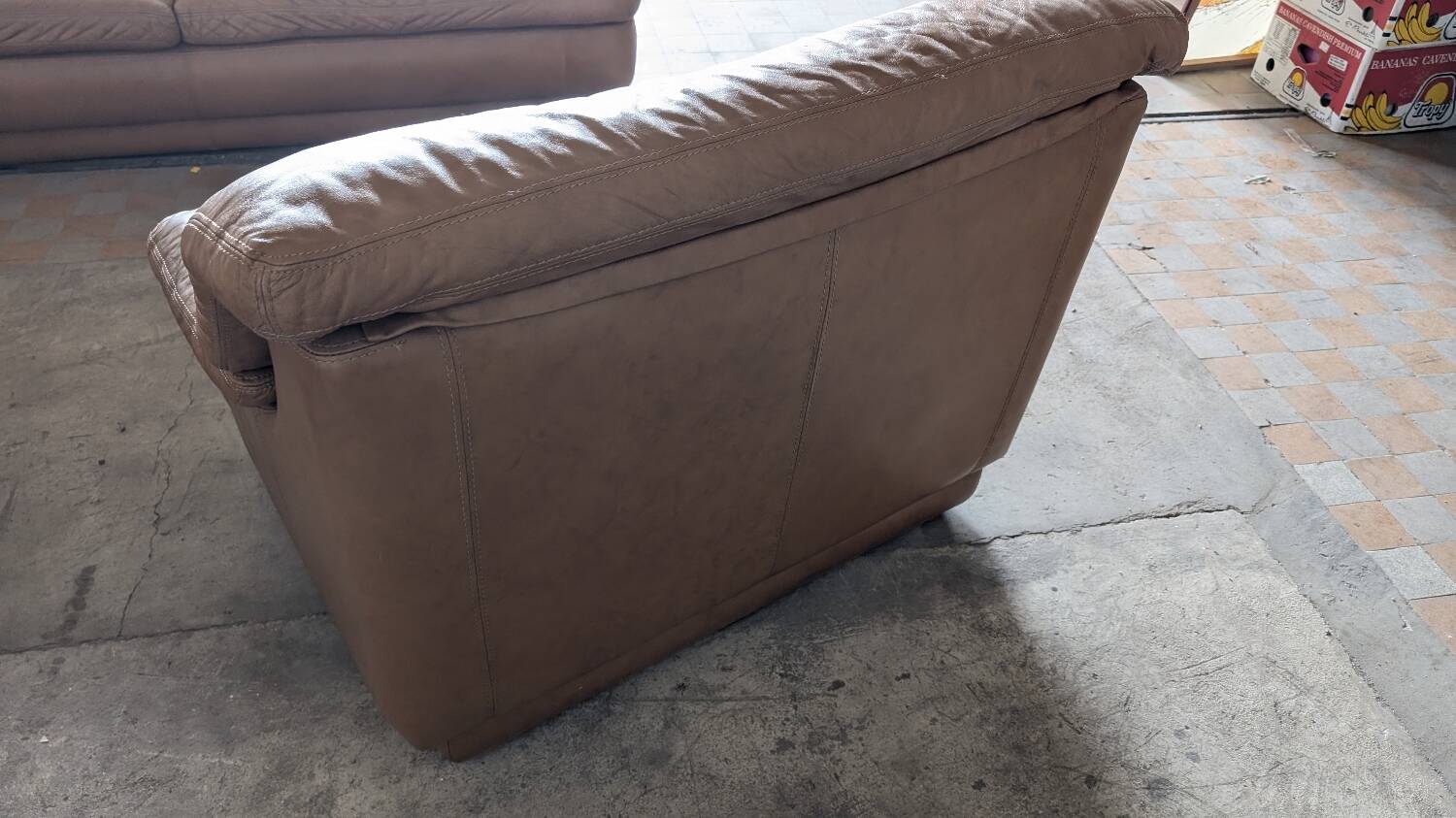 Designer leather sofa