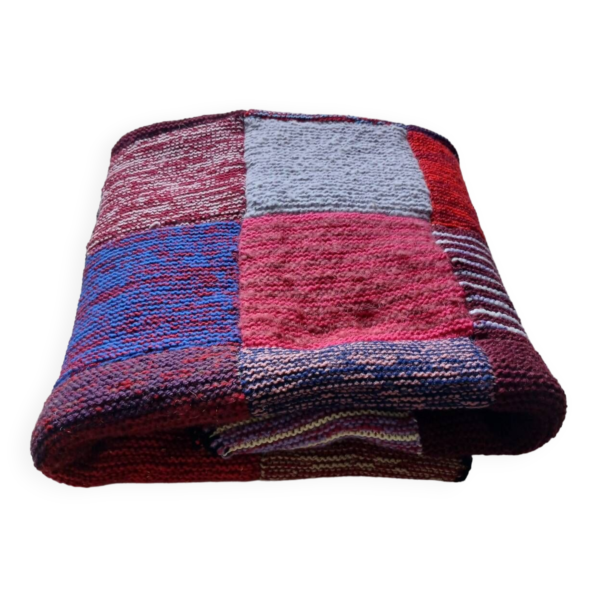 Patchwork wool blanket