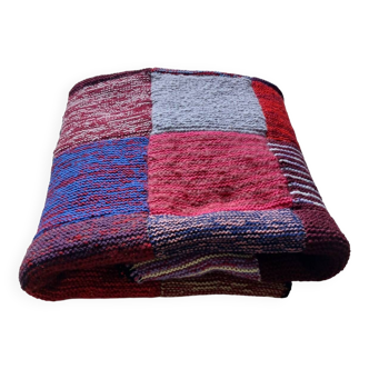 Plaid en laine patchwork