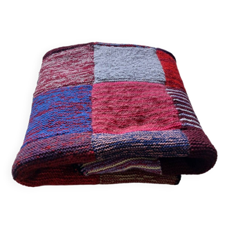 Patchwork wool blanket