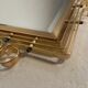 Vintage faceted mirror in an aluminium frame