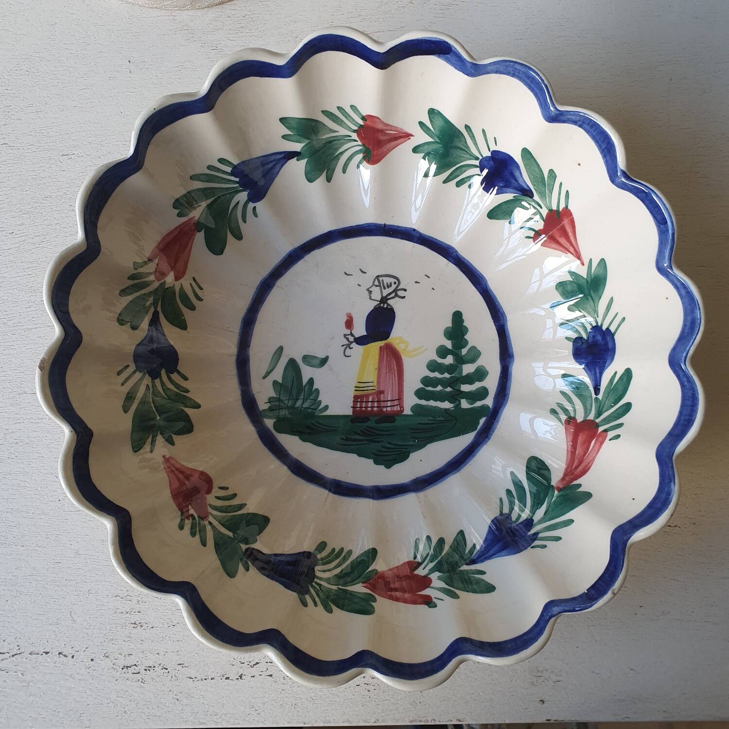 Henriot Quimper Salad Bowl