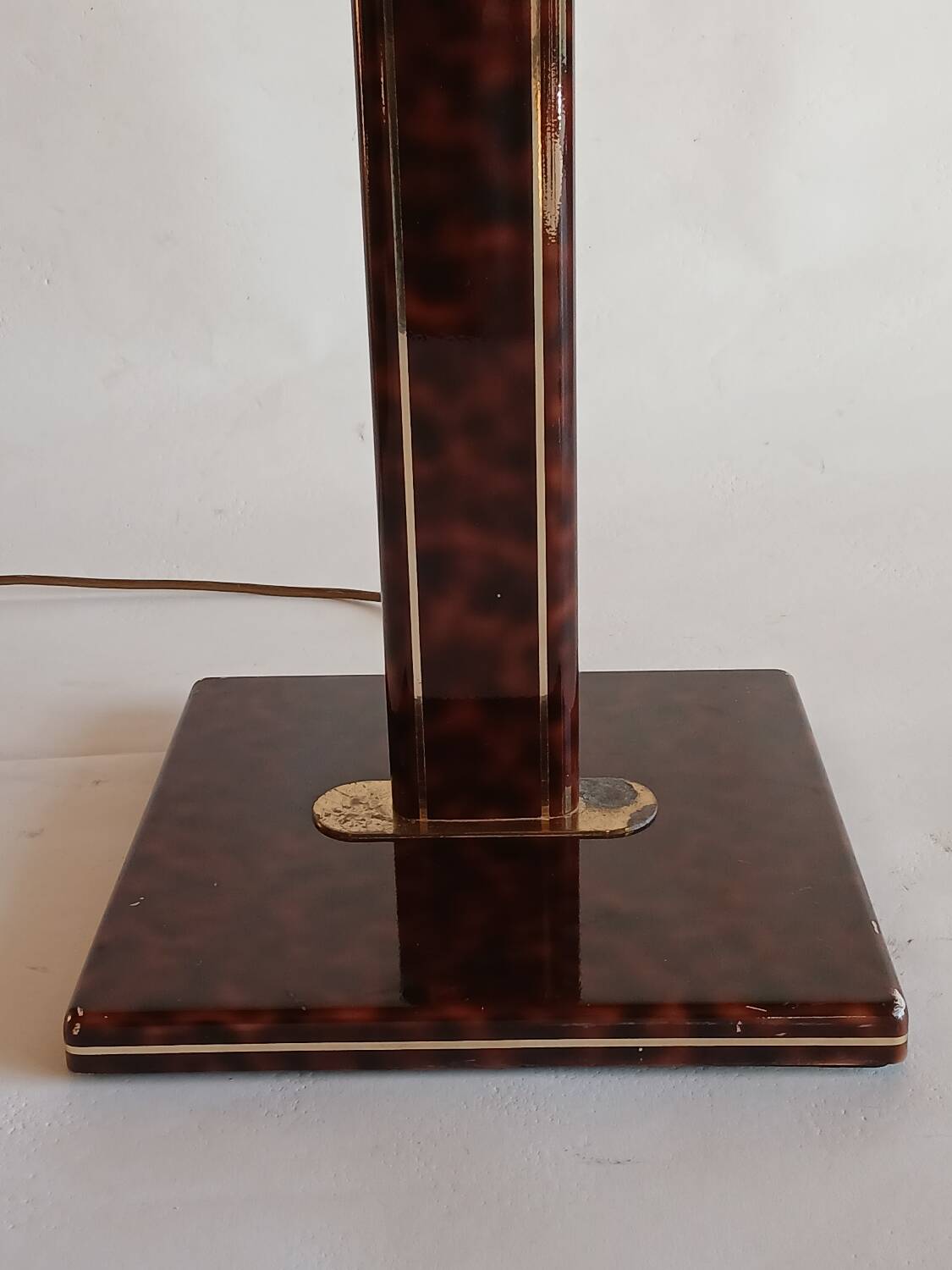 Metal and brass floor lamp, Relco Milano, 1970s.